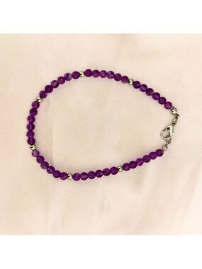 Purple Beaded Bracelet- NWOT